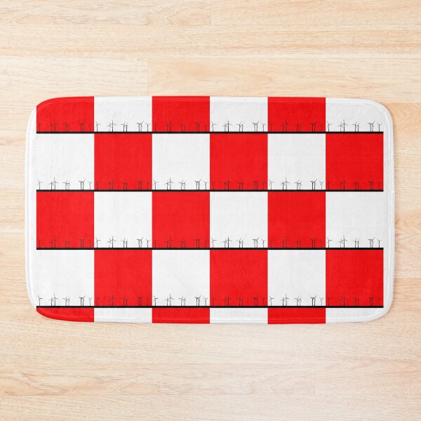 Item preview, Red and white windfarm from Crosby Beach Patchwork Design designed and sold by Paul Madden.