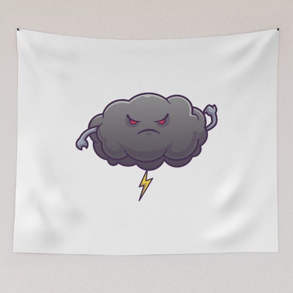 Item preview, Cute Angry Cloud Storm designed and sold by SamirElh77.