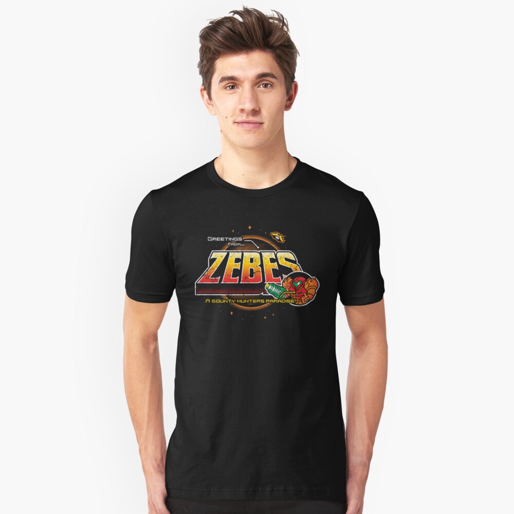 Greetings from Zebes! Slim Fit T-Shirt