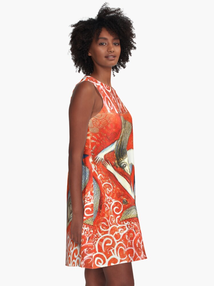 Alternate view of Sirena en Rojo A-Line Dress