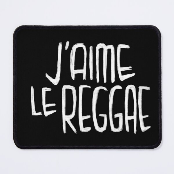 Item preview, Reggae Music Typography, J'aime le Reggae, French, I love Reggae designed and sold by badlydrawnbabe.