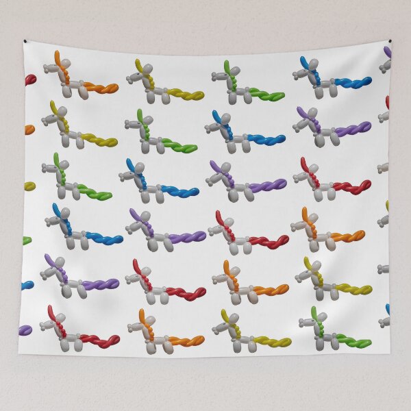Item preview, Rectangular pattern of rainbow unicorns on white designed and sold by Stretch Clendennen.