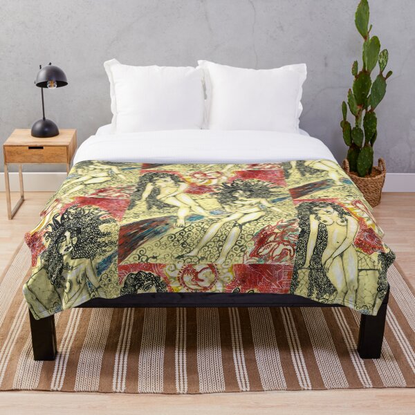 Ellas van al rio Throw Blanket