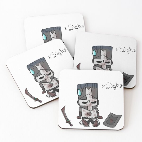 Item preview, Castle Crasher Kinight resting (gray) designed and sold by Abyssal lanes.