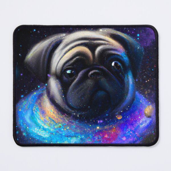 Item preview, Galactic Pug, Pug Galaxy Art designed and sold by Bookwyrm-Bazaar.