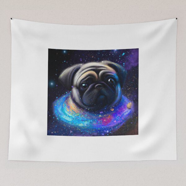 Item preview, Galactic Pug, Pug Galaxy Art designed and sold by Bookwyrm-Bazaar.