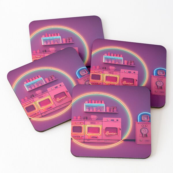 Item preview, neon kitchen retro illustration designed and sold by kaitgay.