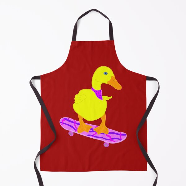 Item preview, Yellow duck on pink skateboard, funny cool designed and sold by CreaVisArt.