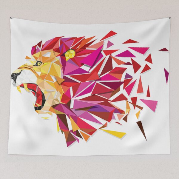 Item preview, geometric lion designed and sold by A2A  SHOP.