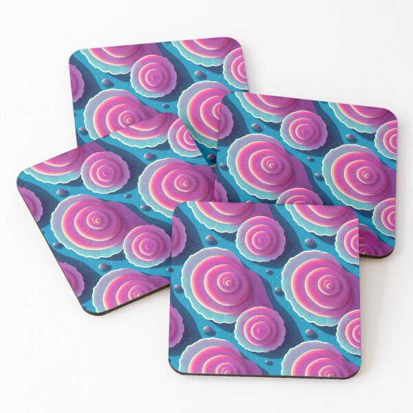 Artikelvorschau, Muscheln in Pastellrosa und Blau entworfen und verkauft von KungFuChaos.