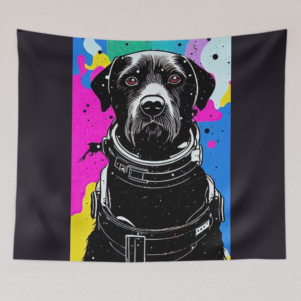 Item preview, Old astronaut black labrador portrait designed and sold by etherElric.