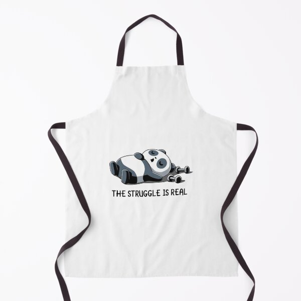 Item preview, funny panda the struggle is real gym gift for lazy friend gym body designed and sold by noha alzohbi.