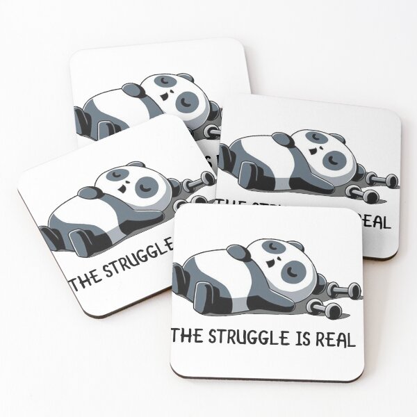 Item preview, funny panda the struggle is real gym gift for lazy friend gym body  designed and sold by noha alzohbi.