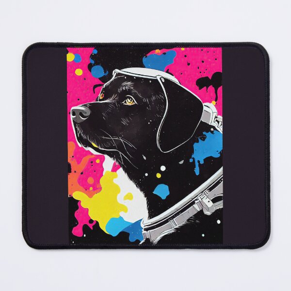 Item preview, Astronaut black labrador portrait designed and sold by etherElric.