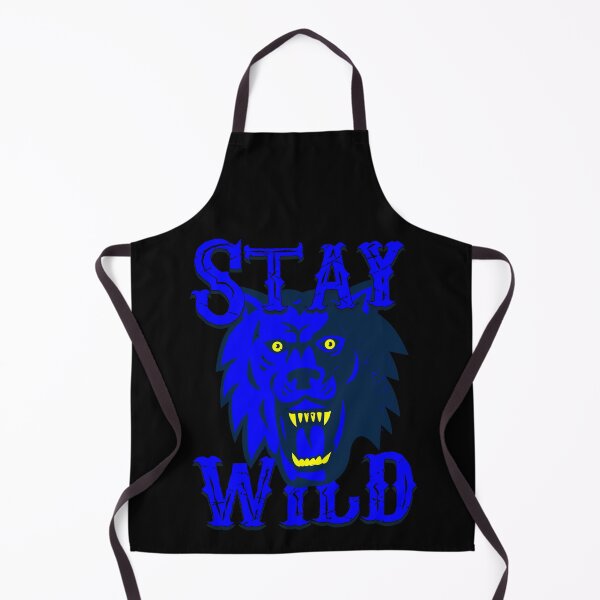 Item preview, Stay Wild Club Ben Azelart Merch - angry wolf - energetic blue color designed and sold by ALLURE-minimal.