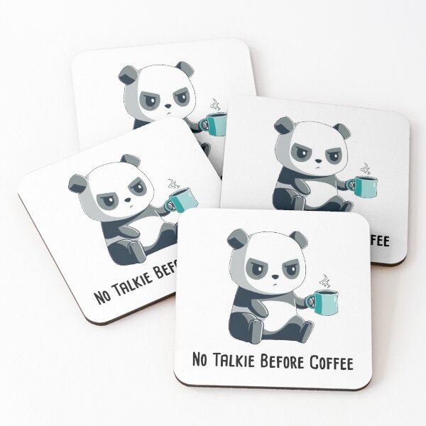 Item preview, funny panda no talkie before coffee gift for friend moody coffee lover  designed and sold by noha alzohbi.