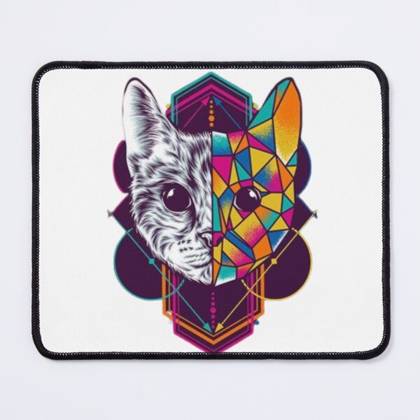 Item preview, geometric cat designed and sold by A2A SHOP.