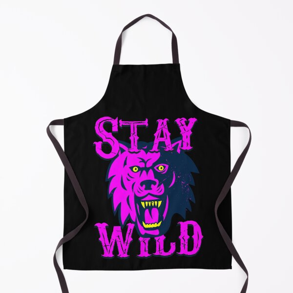 Item preview, Stay Wild Club Ben Azelart Merch - angry wolf - energetic pink color designed and sold by ALLURE-minimal.