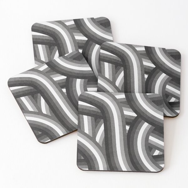 Item preview, Black White and Gray Rainbow Stripes Pattern designed and sold by itsjensworld.