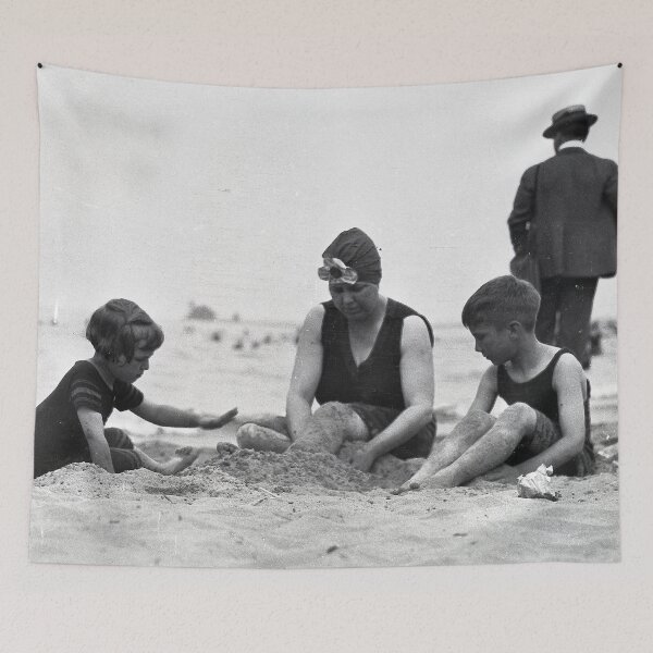 Item preview, Vintage Children on the Beach designed and sold by BGPickers.