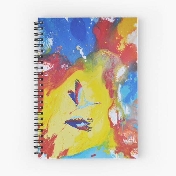 Item preview, Colorful abstraction, colorful flying cranes designed and sold by JoannaPol.