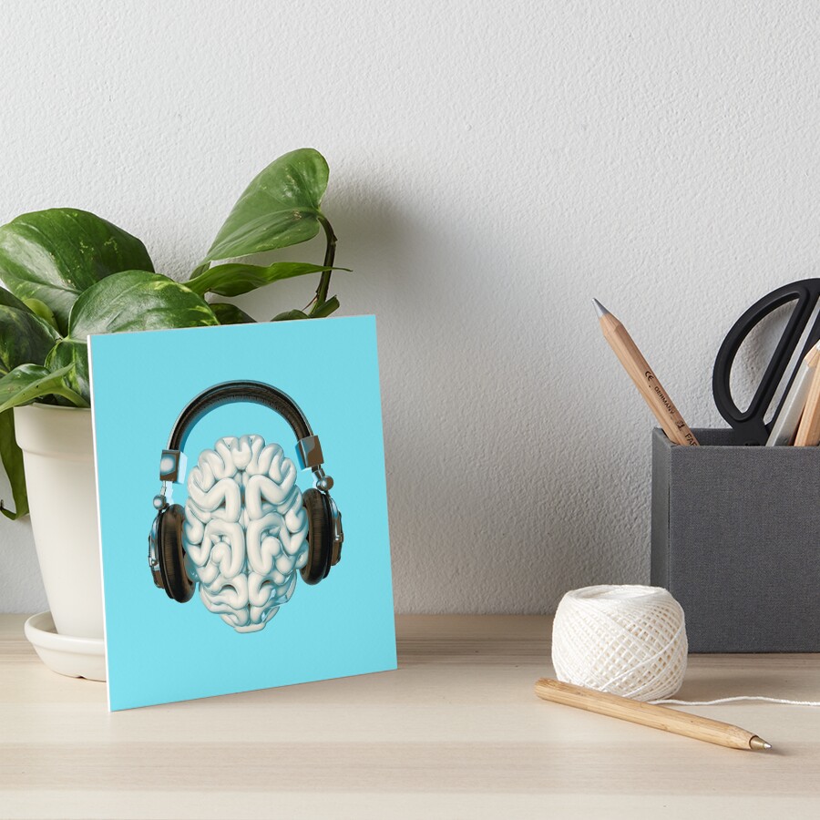 Mind Music Connection Art Board Print