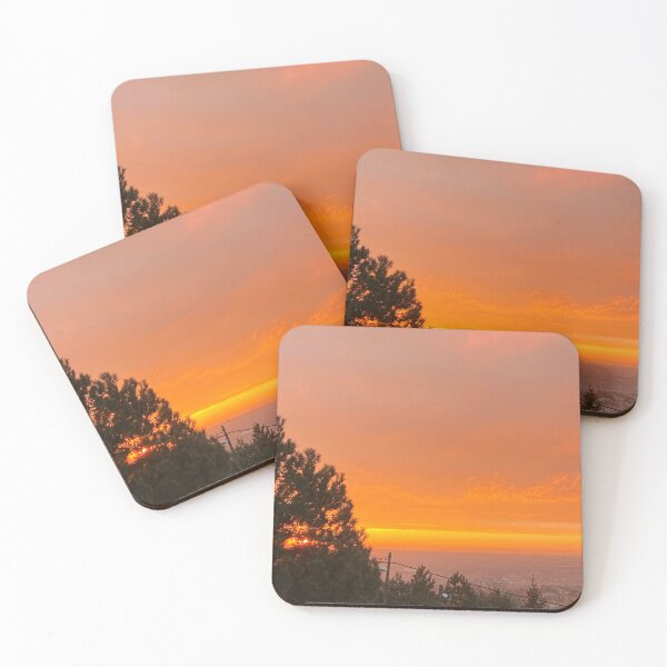 Item preview, orange sunset by the trees designed and sold by stainedauroras.