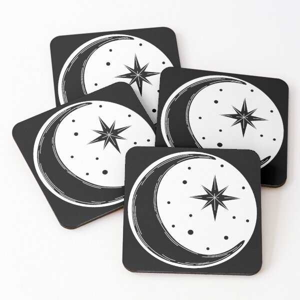 Item preview, Moon and Star in white designed and sold by JodieSketch.