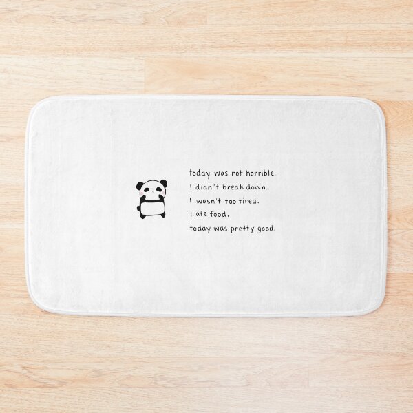 Item preview, funny panda today was not horrible today was pretty good gift for friend motivational designed and sold by noha alzohbi.