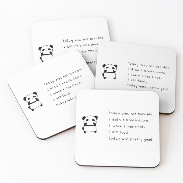 Item preview, funny panda today was not horrible today was pretty good gift for friend motivational designed and sold by noha alzohbi.