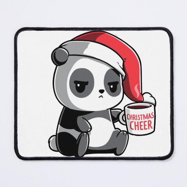Item preview, funny panda Christmas cheer angry sad mad gift for friend designed and sold by noha alzohbi.