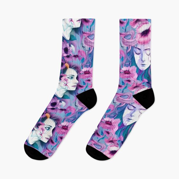 Item preview, Floral faces V designed and sold by PinterPattern.