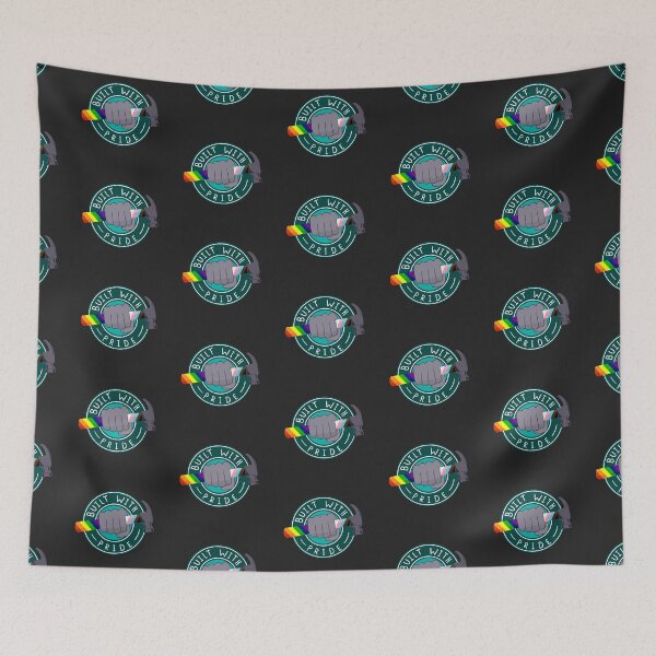 Item preview, Built with Pride | National Coming Out Day | Love Is Love | Equality | Teal designed and sold by monkish.