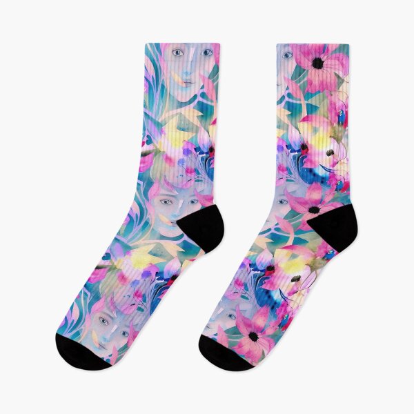 Item preview, Floral faces VI designed and sold by PinterPattern.