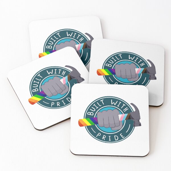 Item preview, Built with Pride | National Coming Out Day | Love Is Love | Equality | Aqua designed and sold by monkish.