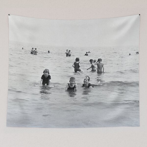 Item preview, Vintage Children on the Beach designed and sold by BGPickers.