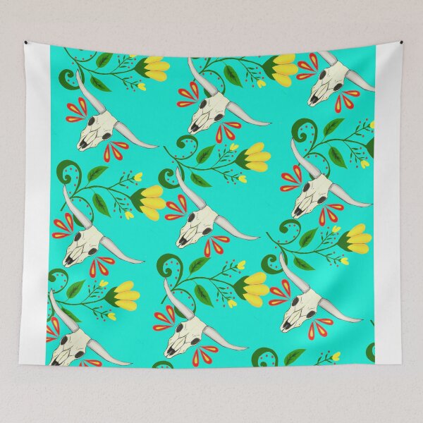 Item preview, Cow Skull Floral designed and sold by ArtbyAdriane.