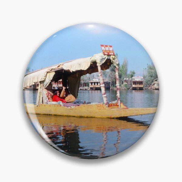 Item preview, 1970s - Shikara Boat on Dal Lake, Houseboats in the Background, Kashmir, India designed and sold by thatwaslife.