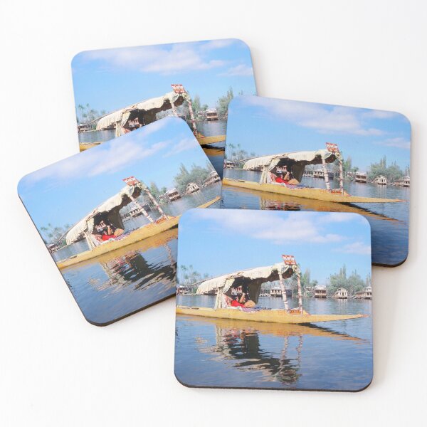 Item preview, 1970s - Shikara Boat on Dal Lake, Houseboats in the Background, Kashmir, India designed and sold by thatwaslife.