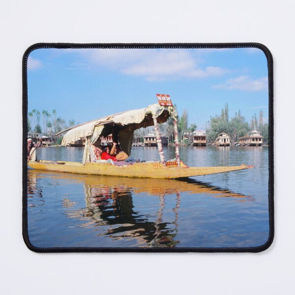 Item preview, 1970s - Shikara Boat on Dal Lake, Houseboats in the Background, Kashmir, India designed and sold by thatwaslife.