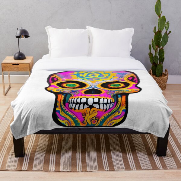 Item preview, Colorful mexican style skull designed and sold by AvatarNegro.