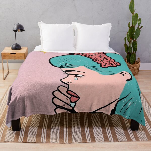 Item preview, Aesthetic Comic Pop Art Girl Crying designed and sold by NeonxHeart.