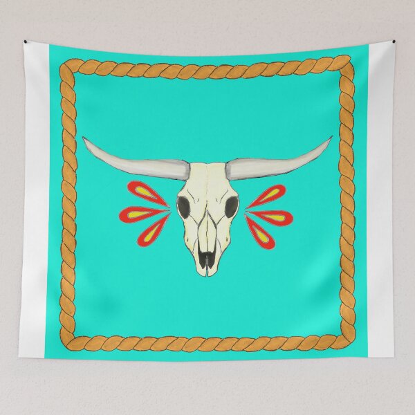 Item preview, Cow Skull with Rope designed and sold by ArtbyAdriane.