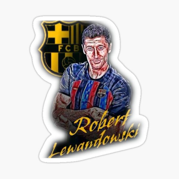 "robert lewandowski barcelona t-shirt" Sticker for Sale by rabioparisi