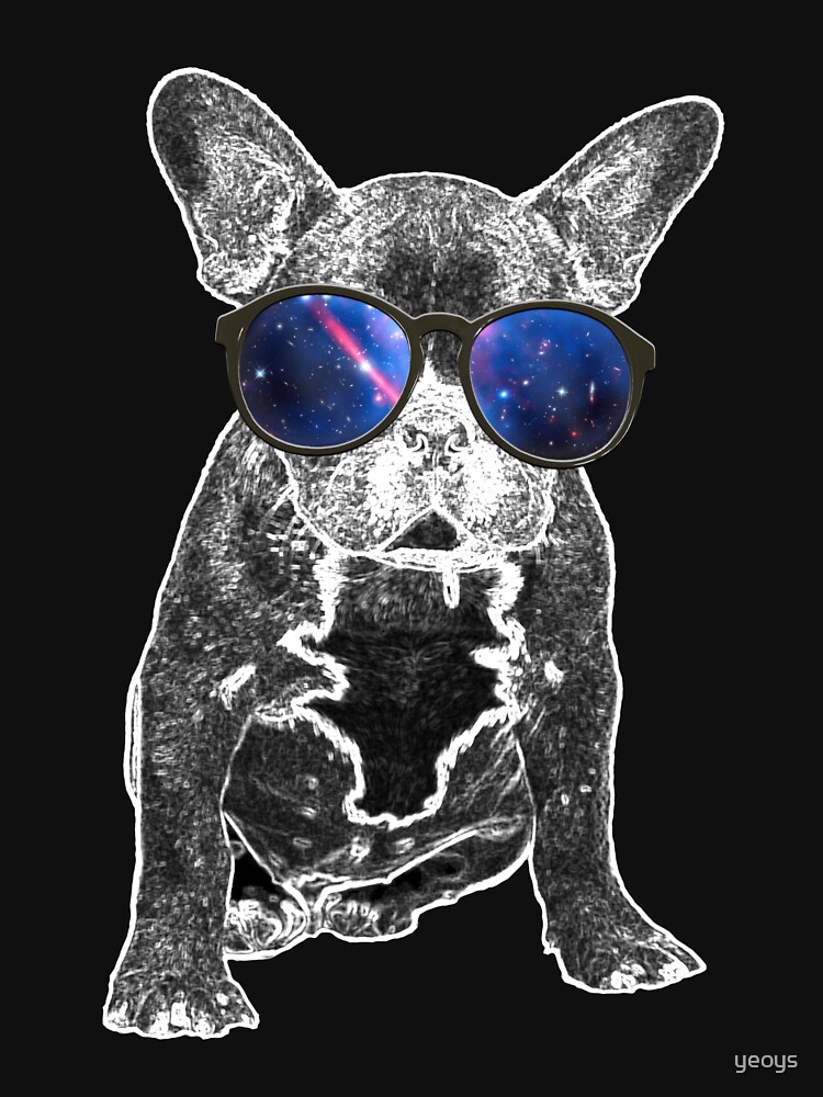 Dog Love > French Bulldog Wearing Nerdy Sunglasses + Galaxy > Cool Dog by yeoys