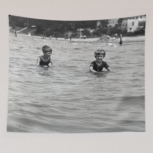 Item preview, Vintage Children on the Beach designed and sold by BGPickers.