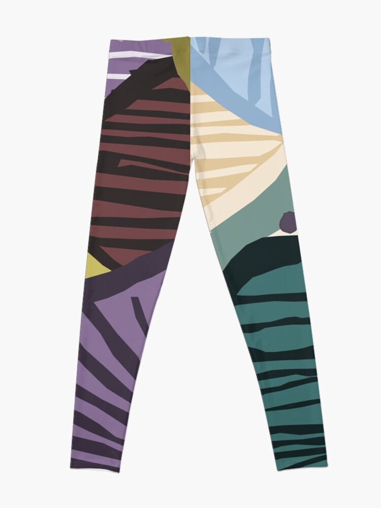 Alternate view of Modern Contemporer Digital Abstract Painting in colors Leggings