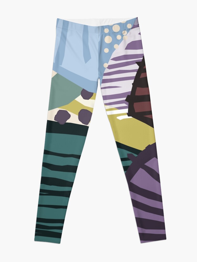 Alternate view of Modern Contemporer Digital Abstract Painting in colors Leggings
