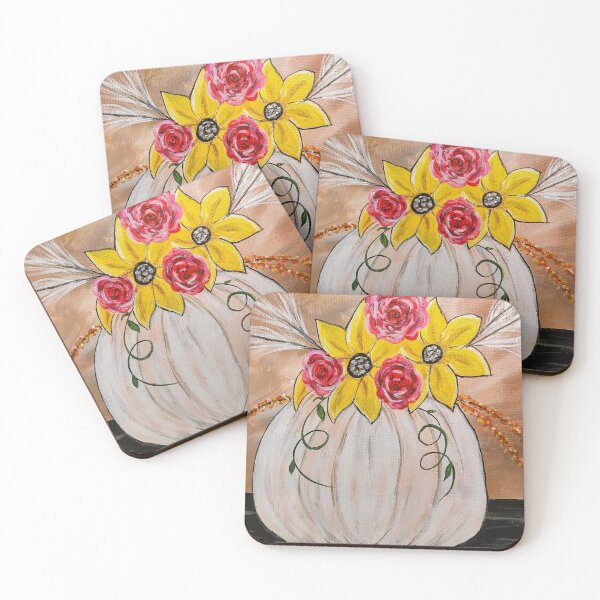 Item preview, Autumn pumpkin and flowers designed and sold by Becky.blueberri.