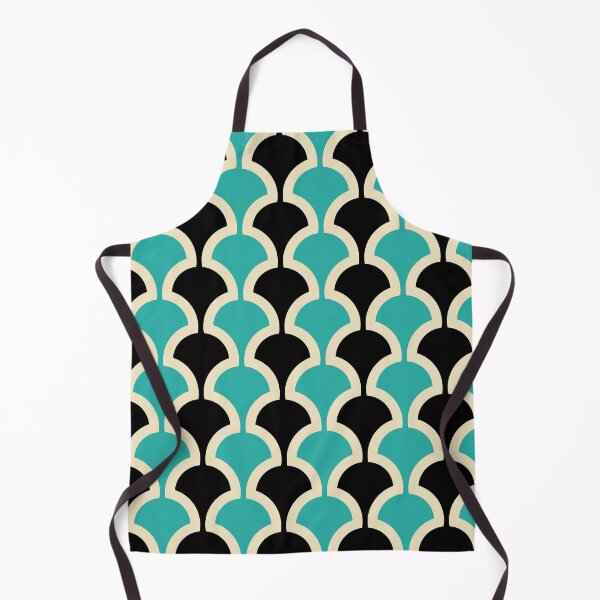 Item preview, Mushroom fan Pattern 447 Black and Turquoise designed and sold by tonymagnerart.